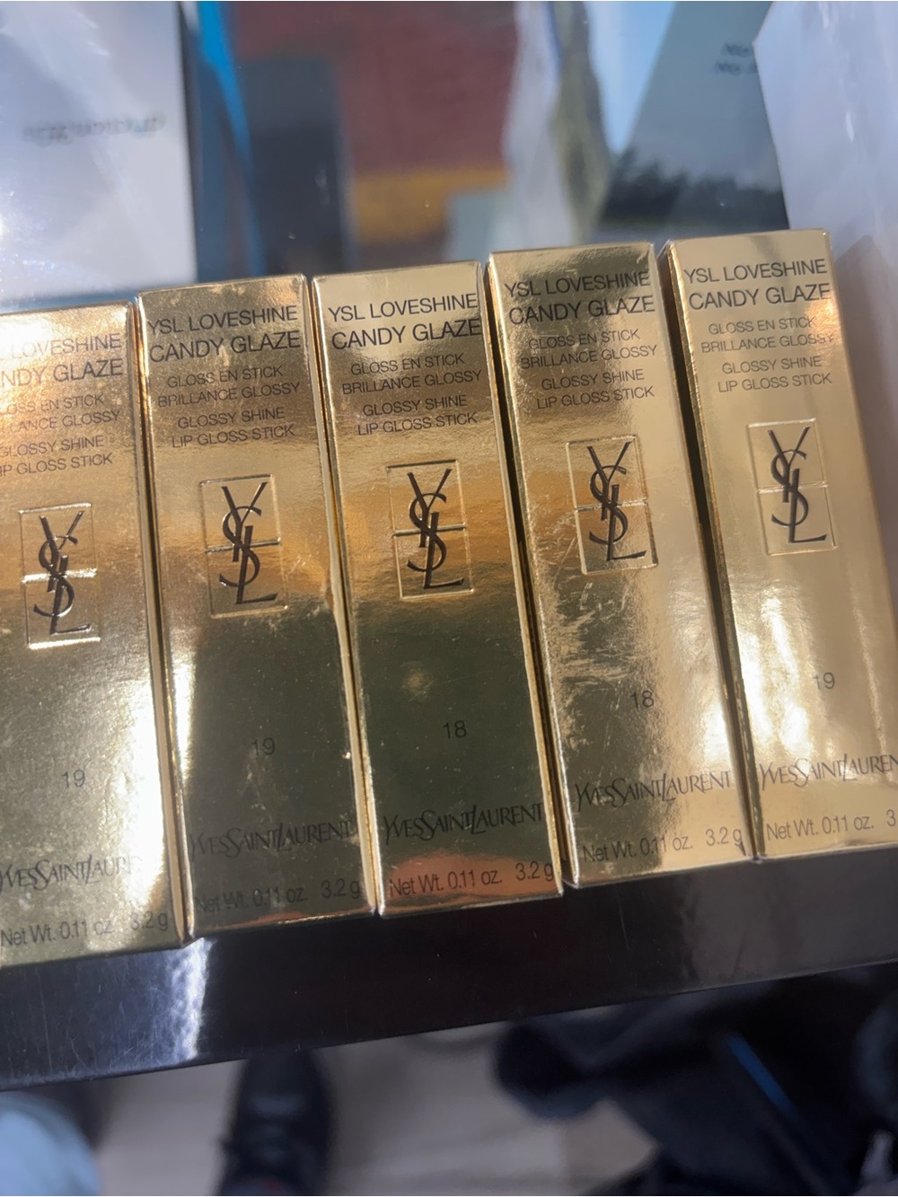 Yves Saint Laurent Gold Loveshine Candy Glaze Lip Gloss Set